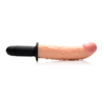 The Curved Dicktator 13 Mode Vibrating Giant Dildo Thruster