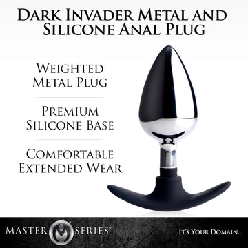 Dark Invader Metal And Silicone Anal Plug