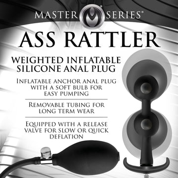 Ass Rattler Weighted Inflatable Silicone Anal Plug