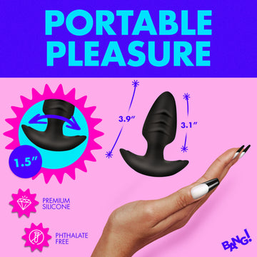 Rotating And Vibrating Silicone Butt Plug