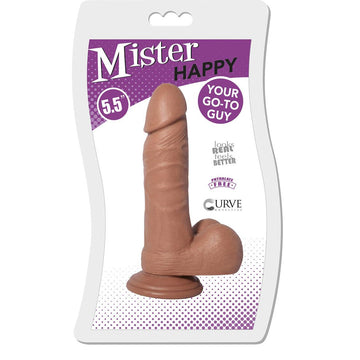 Mister Happy 5.5 Inch Dildo With Balls  - Tan