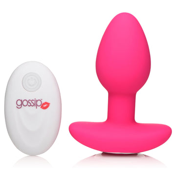 10x Pop Rocker Vibrating Silicone Plug With Remote -