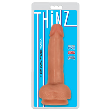 Thinz 7 Inch Slim Dildo With Balls