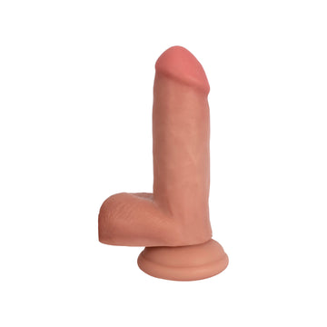 Light Bareskin Dildo With Balls - 6 Inch